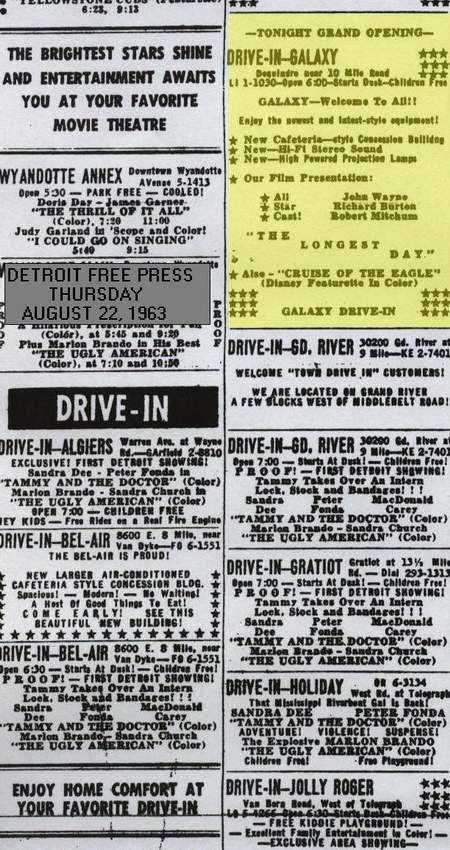 Galaxy Drive-In Theatre - Galaxy Opening Night Ad August 22 1963 (newer photo)
